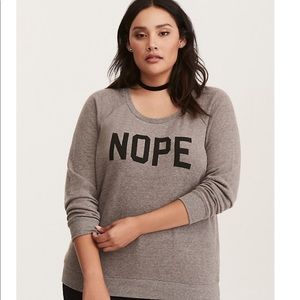 Torrid Nope sweatshirt
